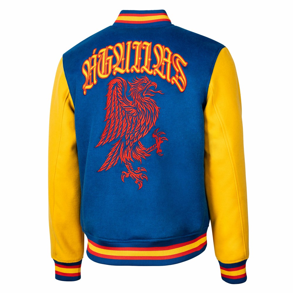 Club America Sport Design Sweden Free Kick Wool Varsity Jacket Royal - FIFA World CUP