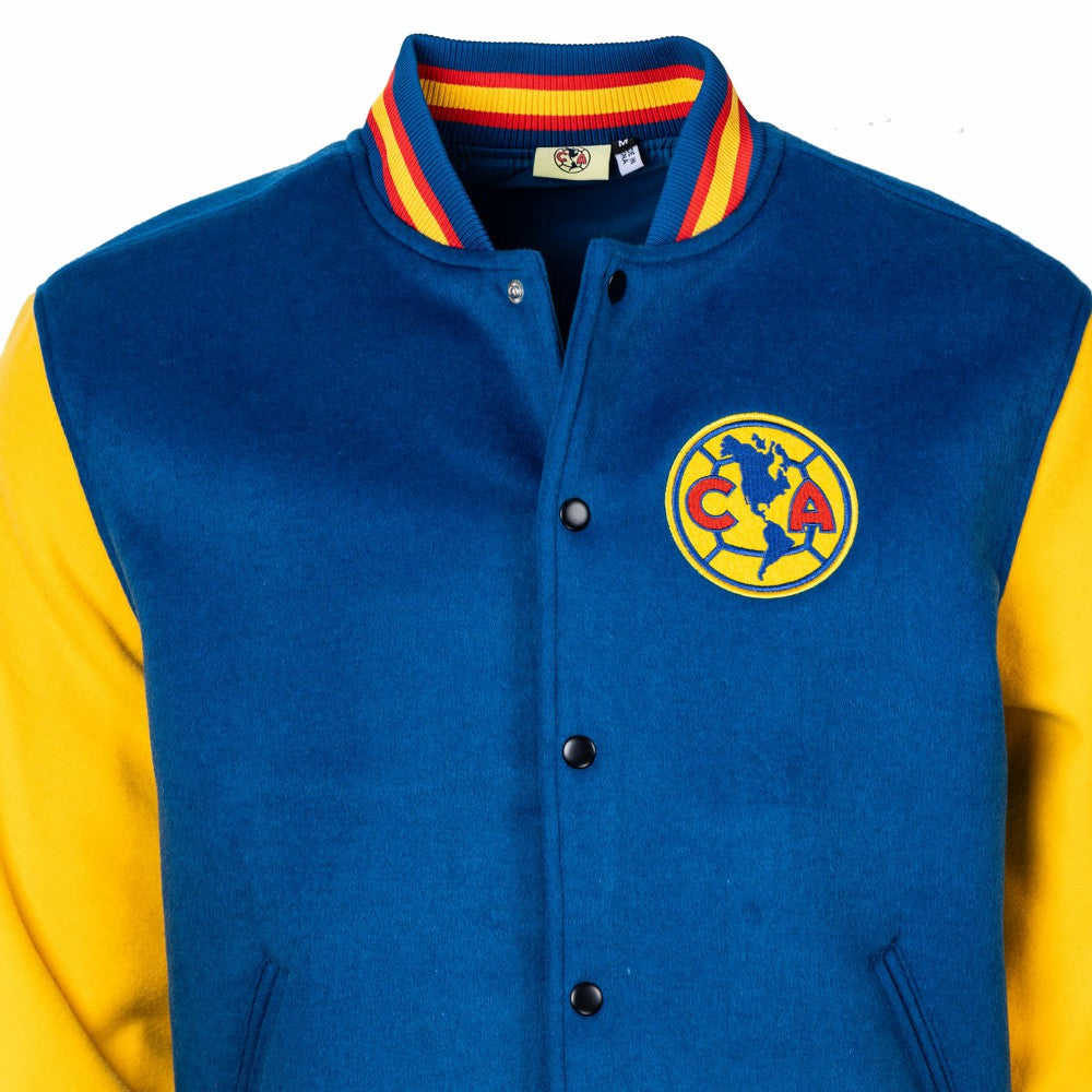 Club America Sport Design Sweden Free Kick Wool Varsity Jacket Royal - FIFA World CUP