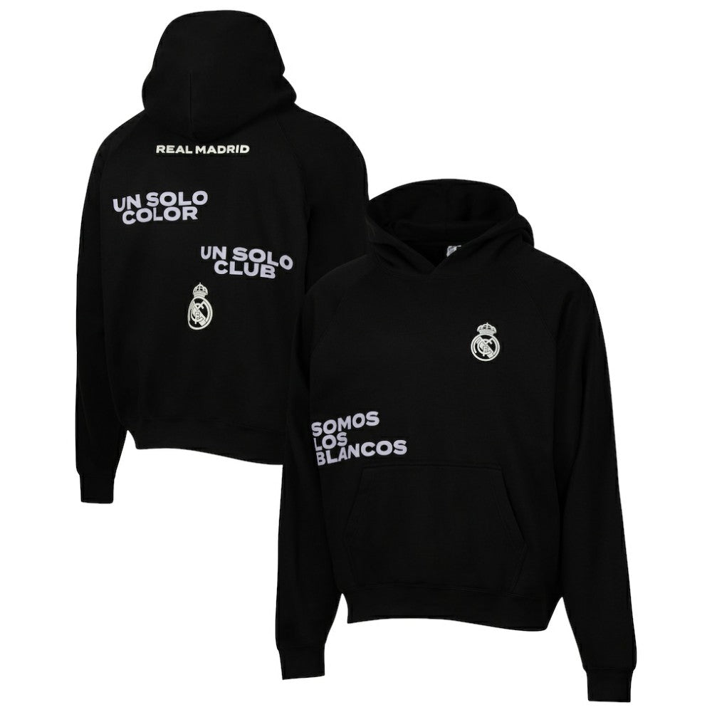 Real Madrid Sport Design Sweden Overtime Oversized Raglan Hoodie Black - FIFA World CUP