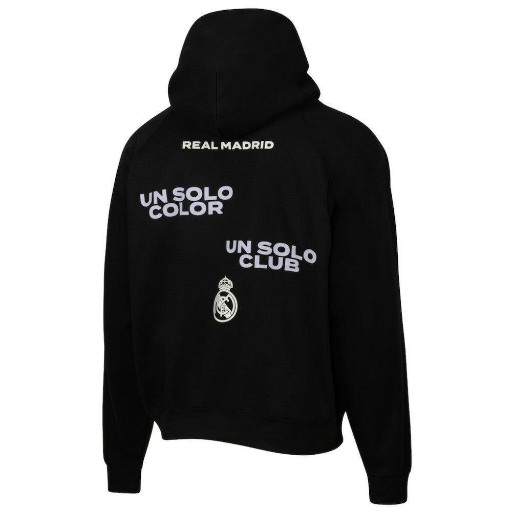 Real Madrid Sport Design Sweden Overtime Oversized Raglan Hoodie Black - FIFA World CUP