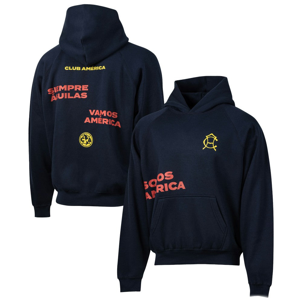 Club America Sport Design Sweden Overtime Oversized Raglan Hoodie Navy - FIFA World CUP