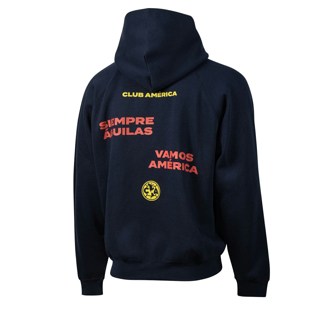 Club America Sport Design Sweden Overtime Oversized Raglan Hoodie Navy - FIFA World CUP