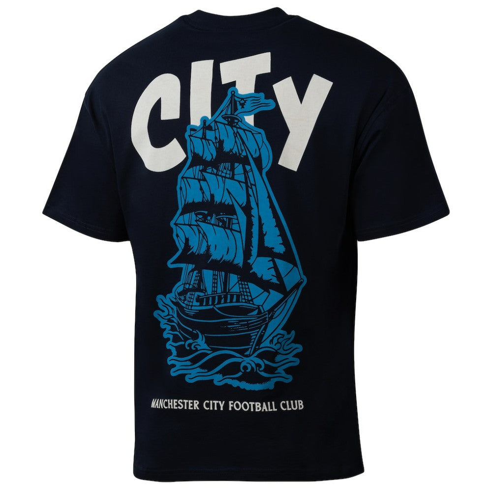 Manchester City Sport Design Sweden Youth Game Day Graphic T-Shirt Navy - FIFA World CUP