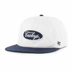 Dallas Cowboys '47 Foundational Captain Snapback Hat White/Navy | 47 brand