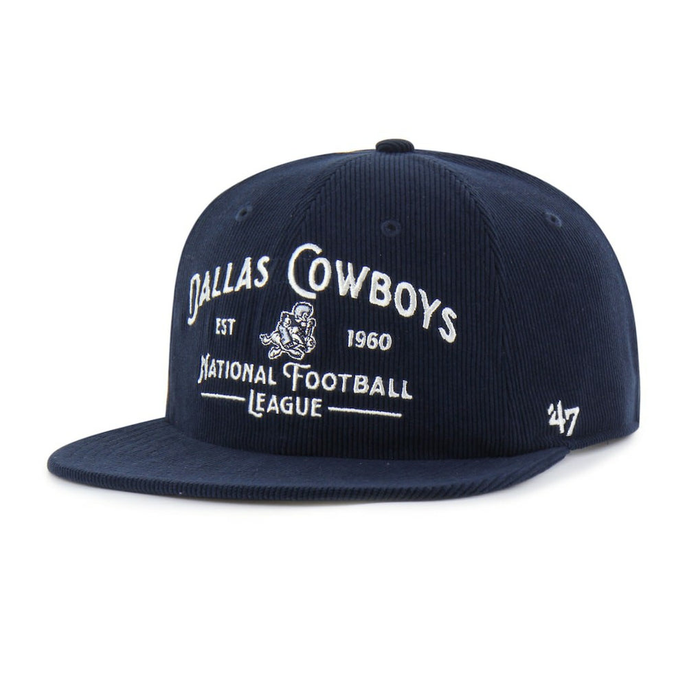 Dallas Cowboys '47 Whitlock Captain Corduroy Adjustable Hat Navy | 47 brand