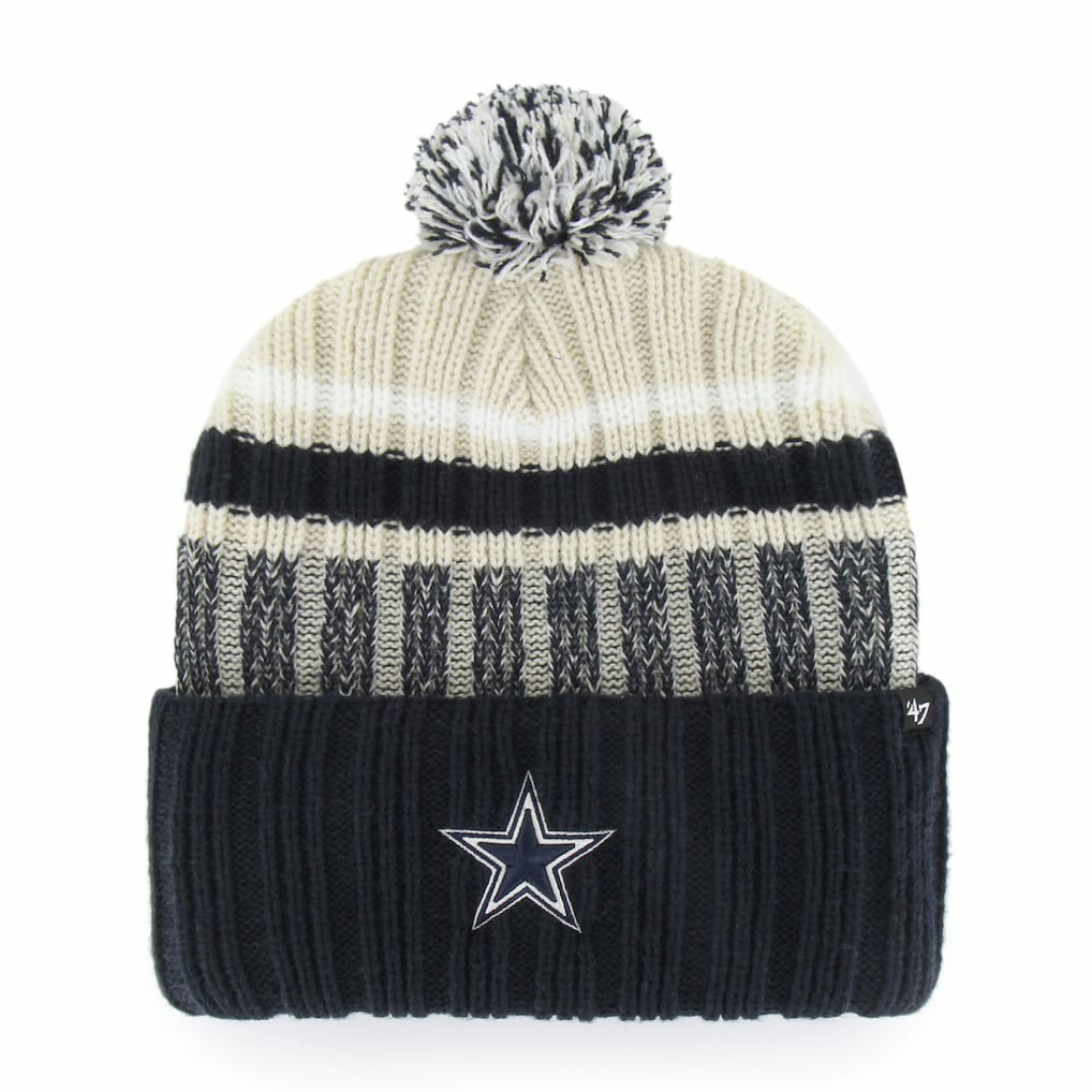 Dallas Cowboys '47 Long Range Cuffed Knit Hat with Pom Navy | 47 brand