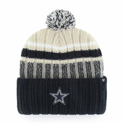 Dallas Cowboys '47 Long Range Cuffed Knit Hat with Pom Navy | 47 brand