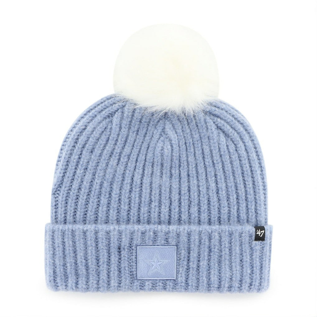 Dallas Cowboys '47 Women's Mellow Cuffed Knit Hat with Pom Light Blue | 47 brand