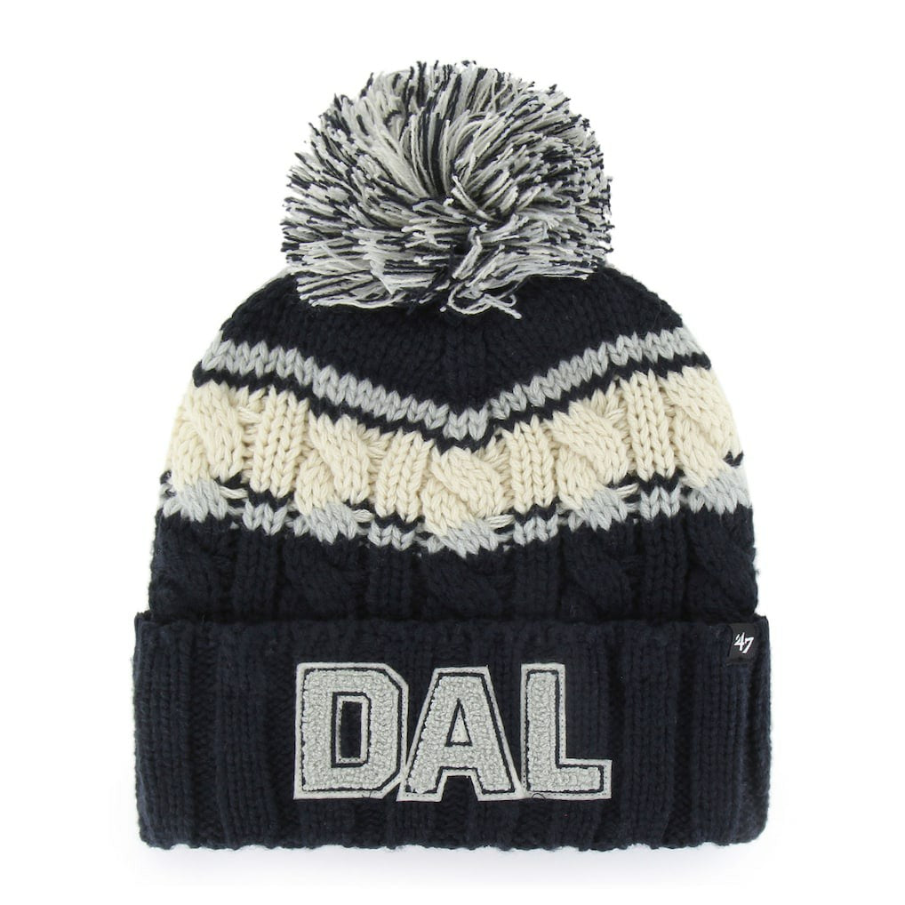 Dallas Cowboys '47 Women's Emma Cuffed Knit Hat with Pom Navy | 47 brand