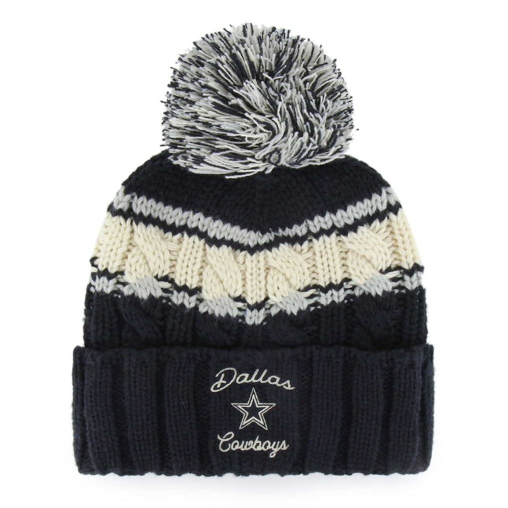 Dallas Cowboys '47 Women's Emma Cuffed Knit Hat with Pom Navy | 47 brand