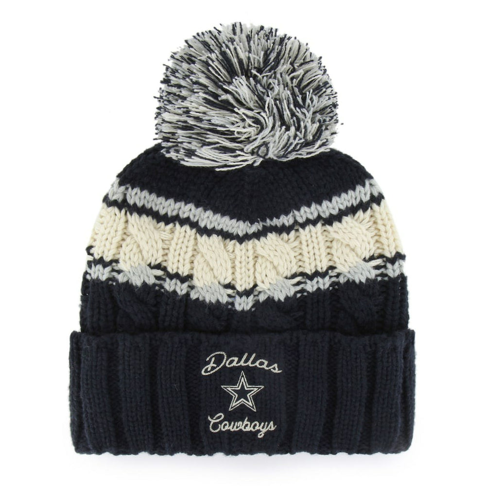 Dallas Cowboys '47 Women's Emma Cuffed Knit Hat with Pom Navy | 47 brand