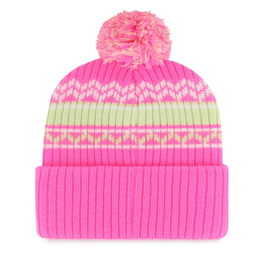Dallas Cowboys '47 Girls Youth Polar Vortex Cuffed Knit Hat with Pom Pink | 47 brand