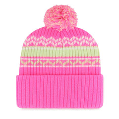 Dallas Cowboys '47 Girls Youth Polar Vortex Cuffed Knit Hat with Pom Pink | 47 brand