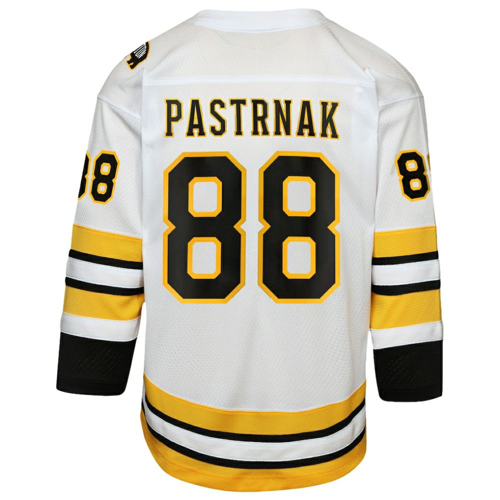David Pastrnak Boston Bruins Youth Home Replica Player Jersey - White - NHL