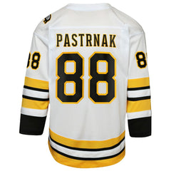 David Pastrnak Boston Bruins Youth Home Replica Player Jersey - White - NHL