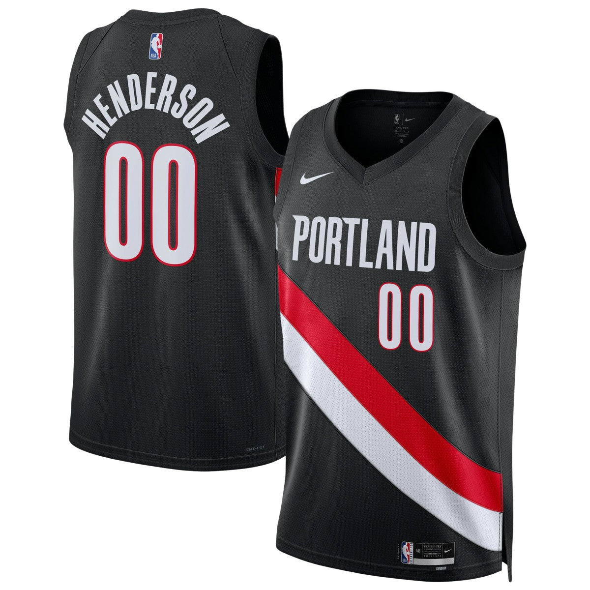 Scoot Henderson Portland Trail Blazers Unisex Swingman Jersey Icon Edition Black - NBA
