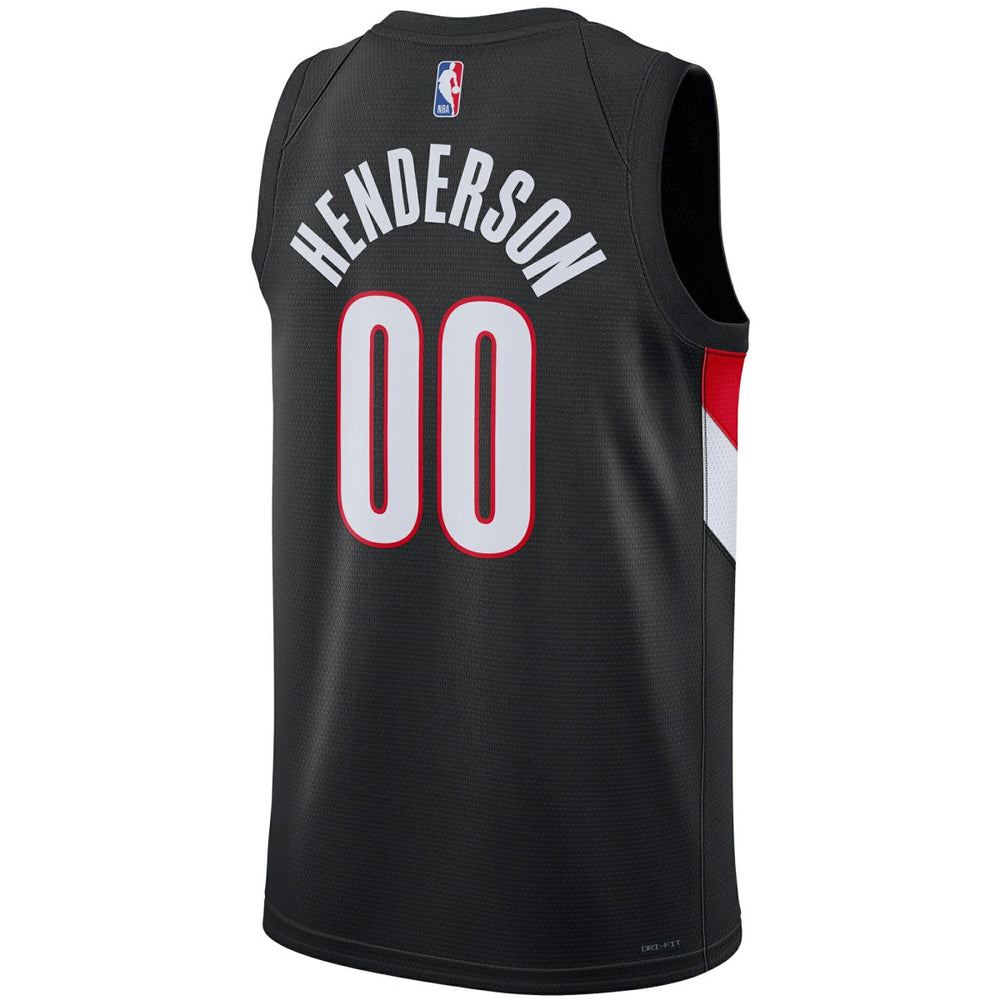 Scoot Henderson Portland Trail Blazers Unisex Swingman Jersey Icon Edition Black - NBA