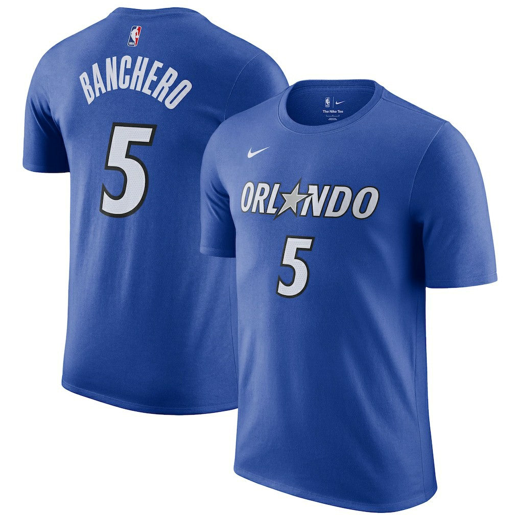 Paolo Banchero Orlando Magic Icon Edition Name & Number T-Shirt Blue - NBA