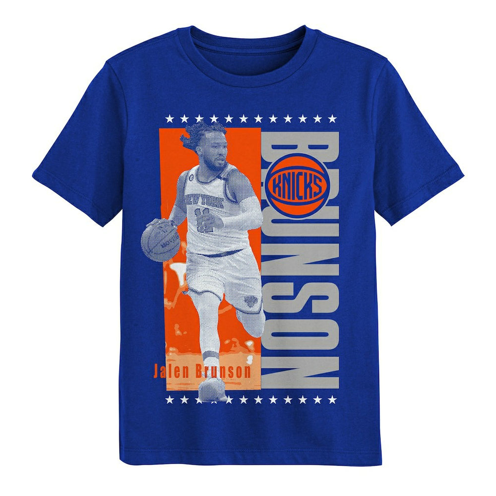 Jalen Brunson New York Knicks Outerstuff Youth Answer T-Shirt Royal - NBA