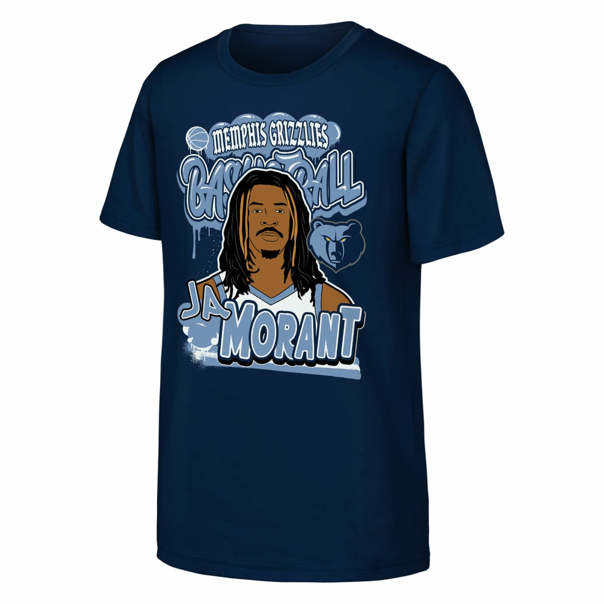 Ja Morant Memphis Grizzlies Outerstuff Youth Baller T-Shirt Navy - NBA