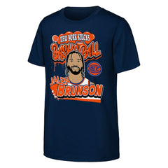 Jalen Brunson New York Knicks Outerstuff Youth Baller T-Shirt Navy - NBA