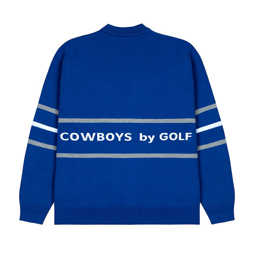 Dallas Cowboys GOLF WANG Jacquard Pullover Sweater Blue | NFL