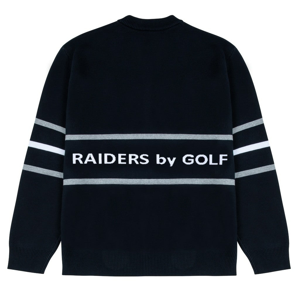 Las Vegas Raiders GOLF WANG Jacquard Pullover Sweater Black | NFL
