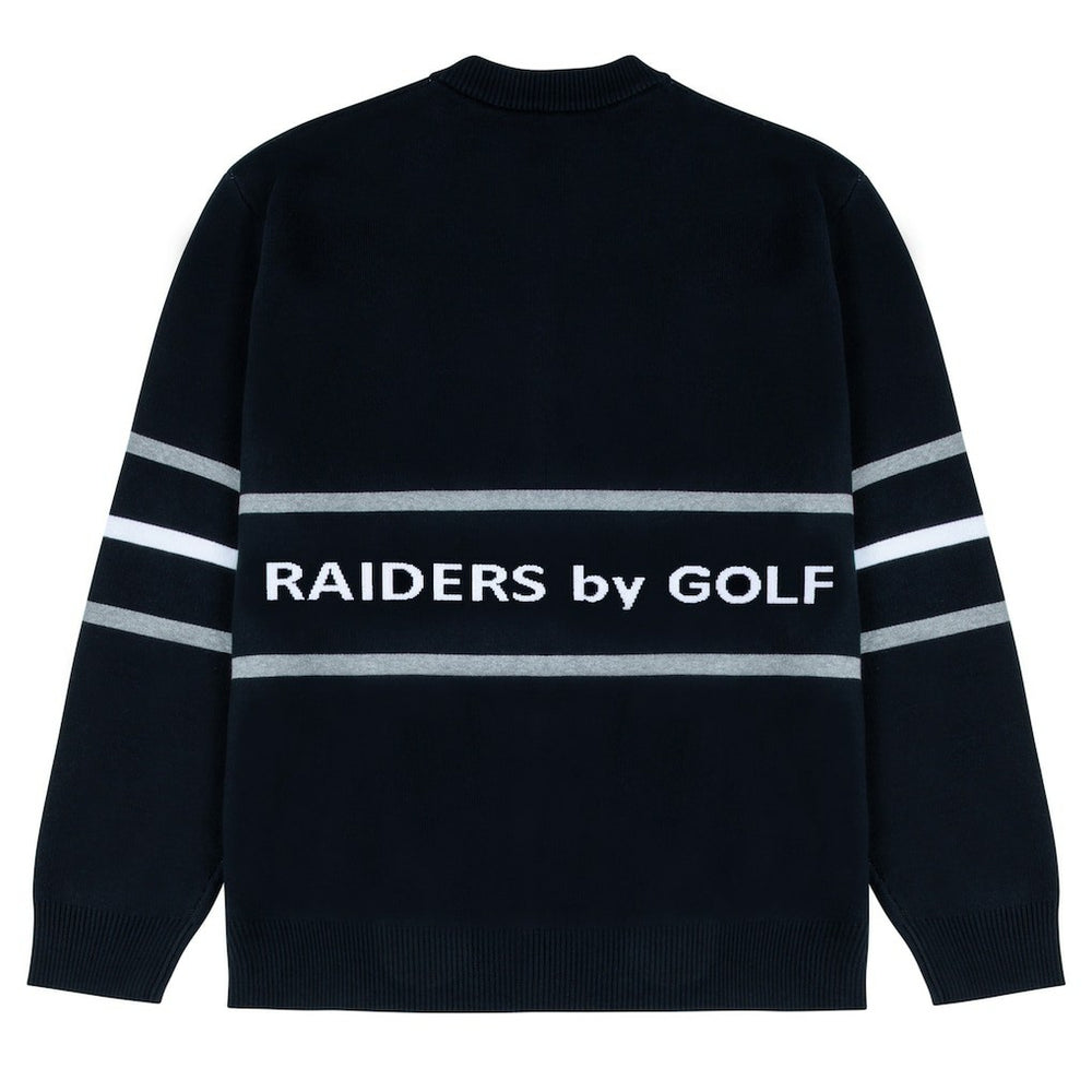 Las Vegas Raiders GOLF WANG Jacquard Pullover Sweater Black | NFL
