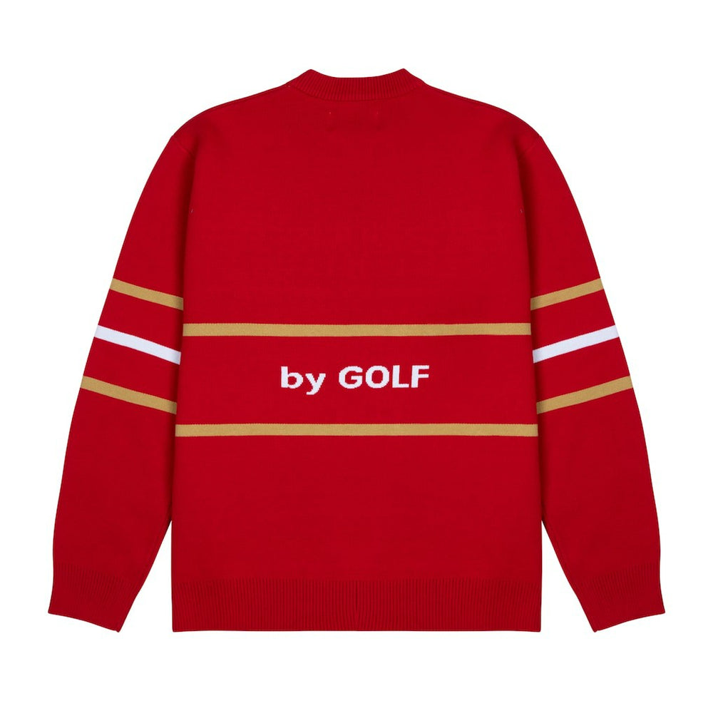 San Francisco 49ers GOLF WANG Jacquard Pullover Sweater Scarlet | NFL