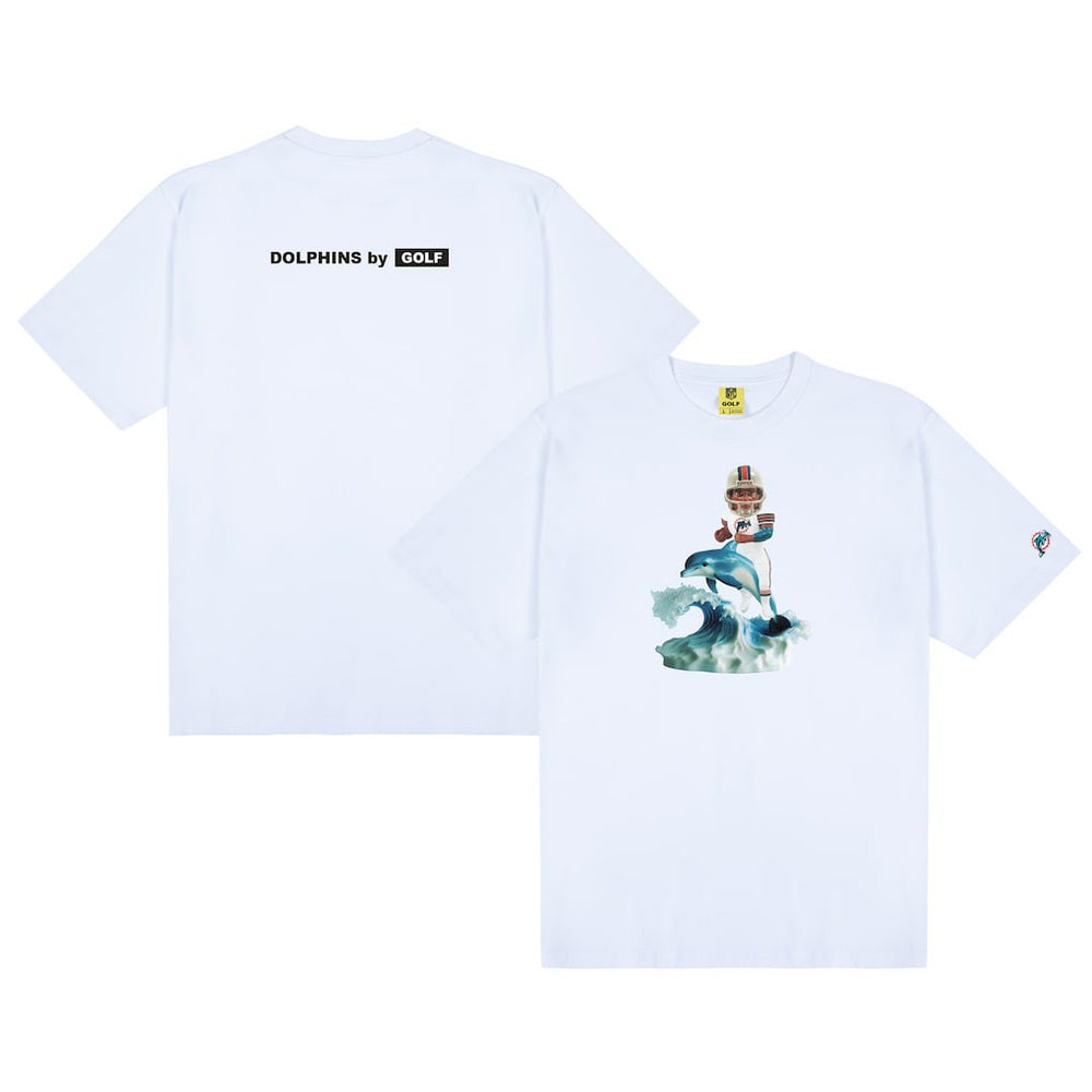 Miami Dolphins GOLF WANG Bobblehead T-Shirt White | NFL