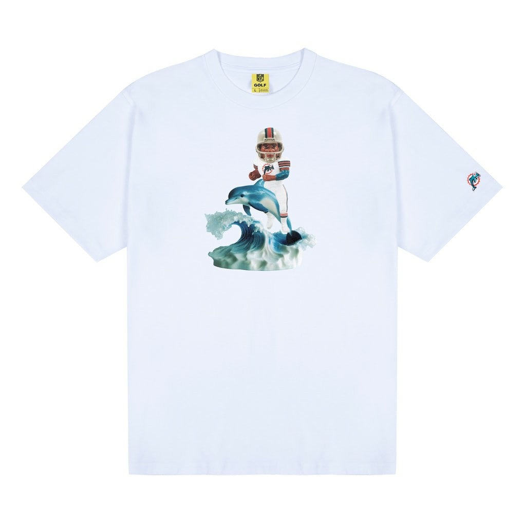 Miami Dolphins GOLF WANG Bobblehead T-Shirt White | NFL