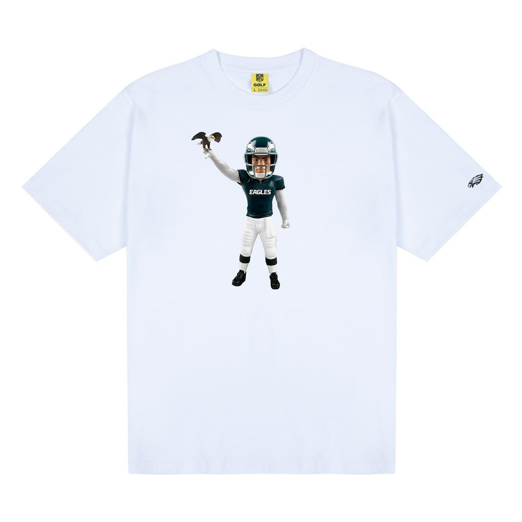Philadelphia Eagles GOLF WANG Bobblehead T-Shirt White | NFL