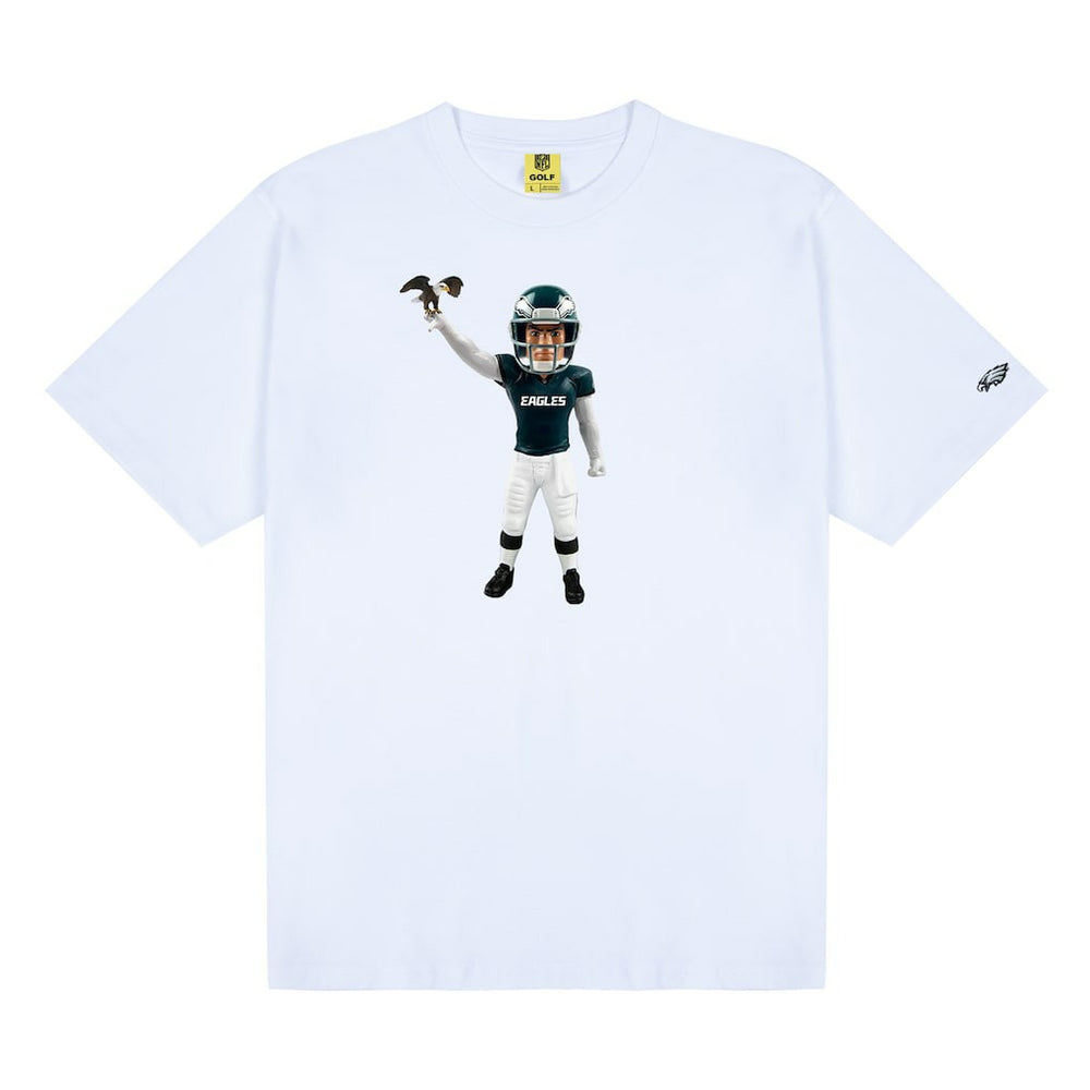 Philadelphia Eagles GOLF WANG Bobblehead T-Shirt White | NFL