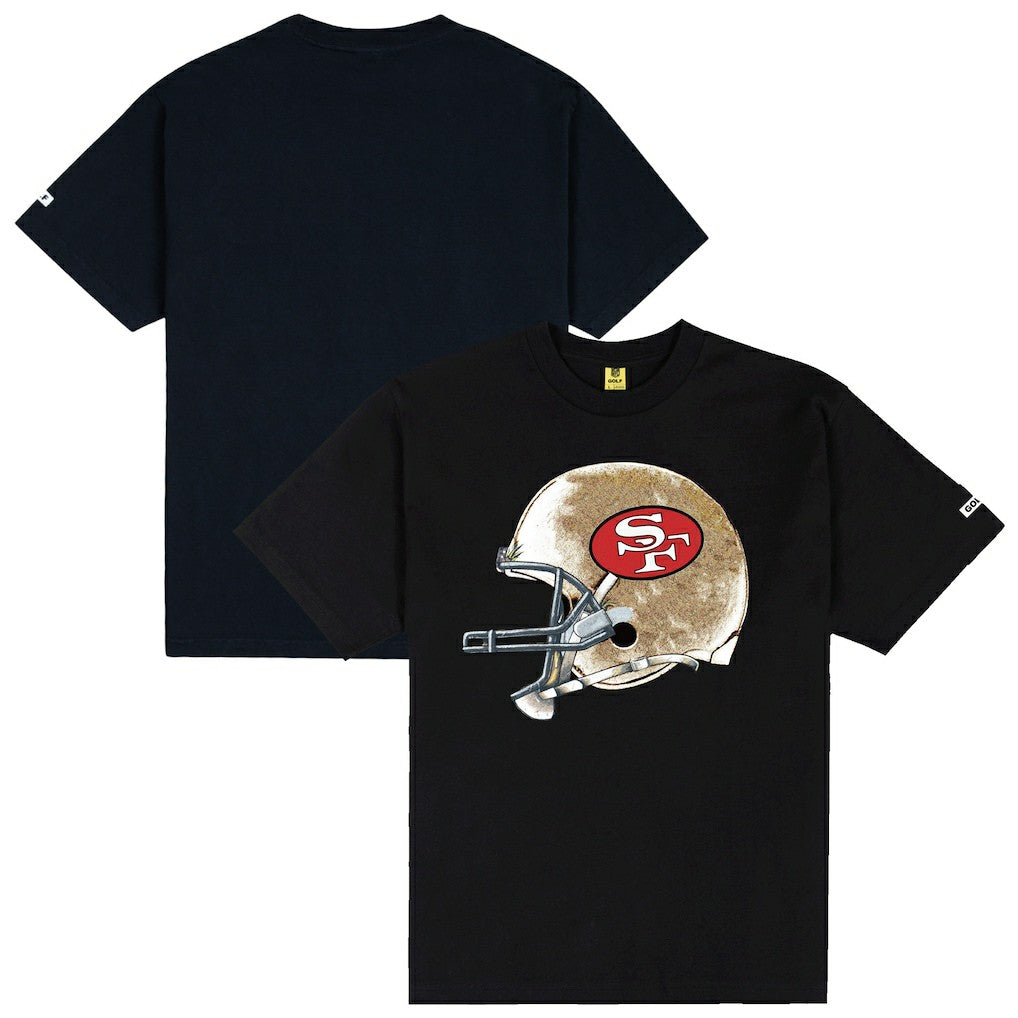 San Francisco 49ers GOLF WANG Helmet T-Shirt Black | NFL