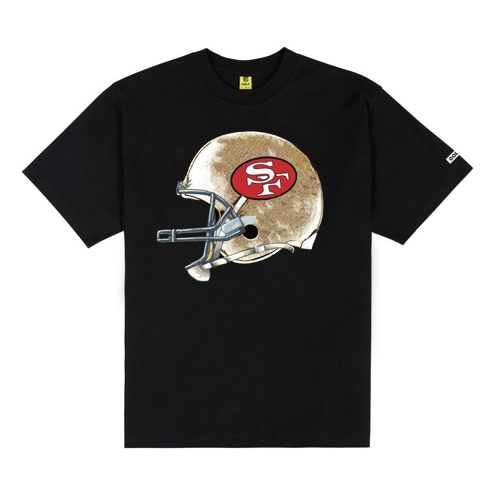 San Francisco 49ers GOLF WANG Helmet T-Shirt Black | NFL