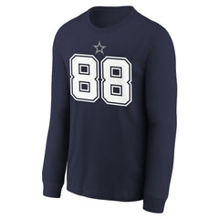 CeeDee Lamb Dallas Cowboys Youth Player Name & Number Long Sleeve T-Shirt Navy | Nike for Sale