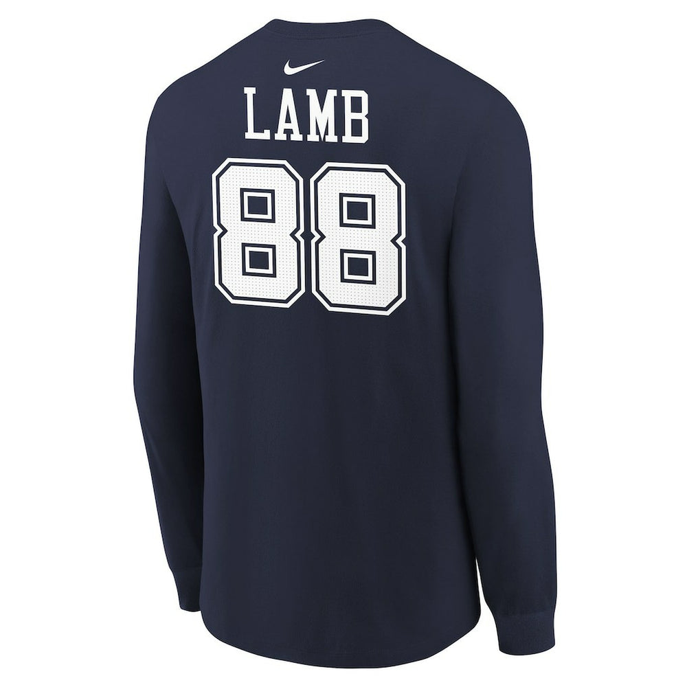 CeeDee Lamb Dallas Cowboys Youth Player Name & Number Long Sleeve T-Shirt Navy | Nike for Sale