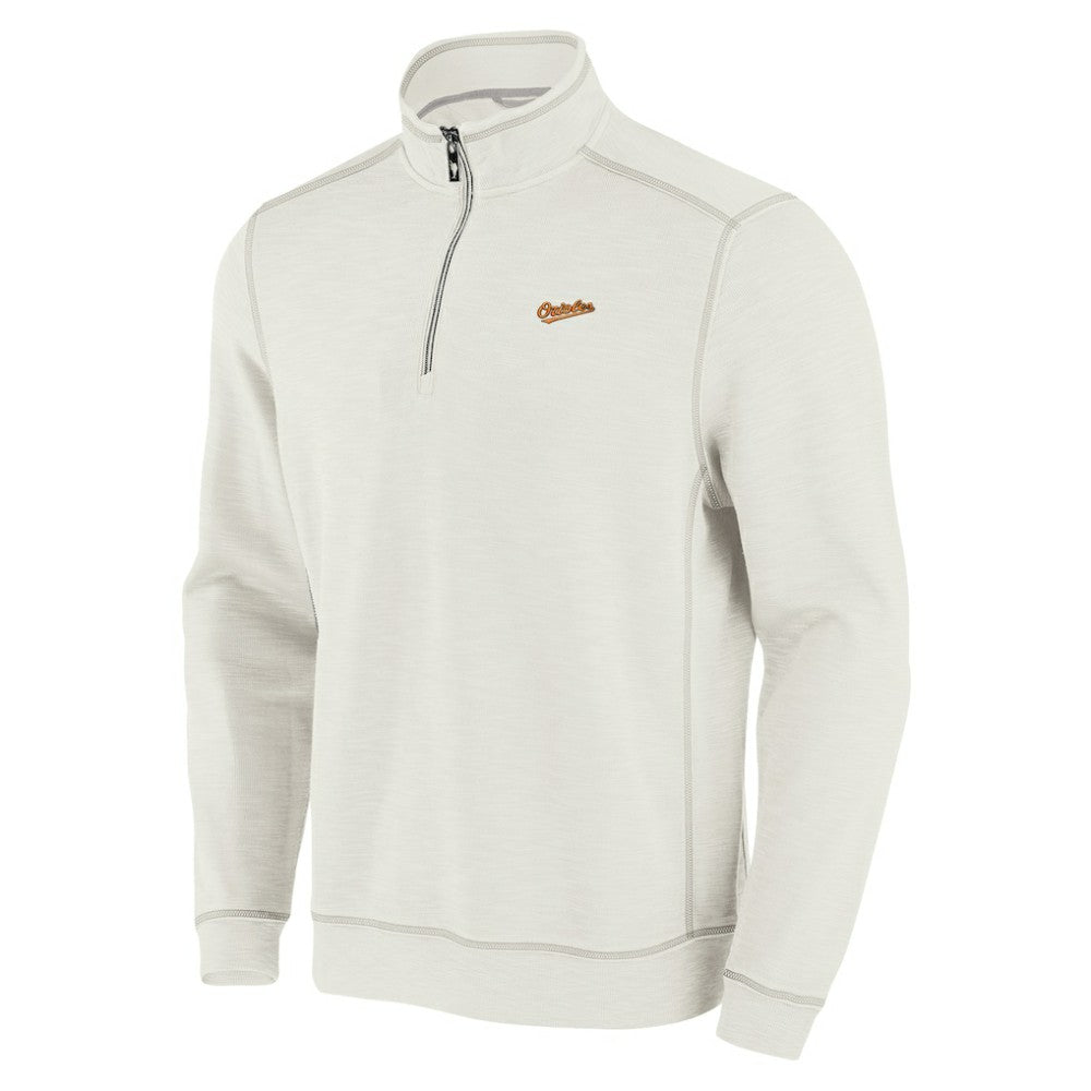 Baltimore Orioles Tommy Bahama Sport Tobago Bay Tri-Blend Half-Zip Sweatshirt - MLB