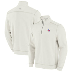 Texas Rangers Tommy Bahama Sport Tobago Bay Tri-Blend Half-Zip Sweatshirt - MLB