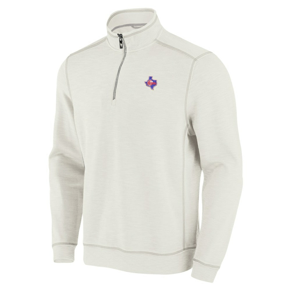 Texas Rangers Tommy Bahama Sport Tobago Bay Tri-Blend Half-Zip Sweatshirt - MLB