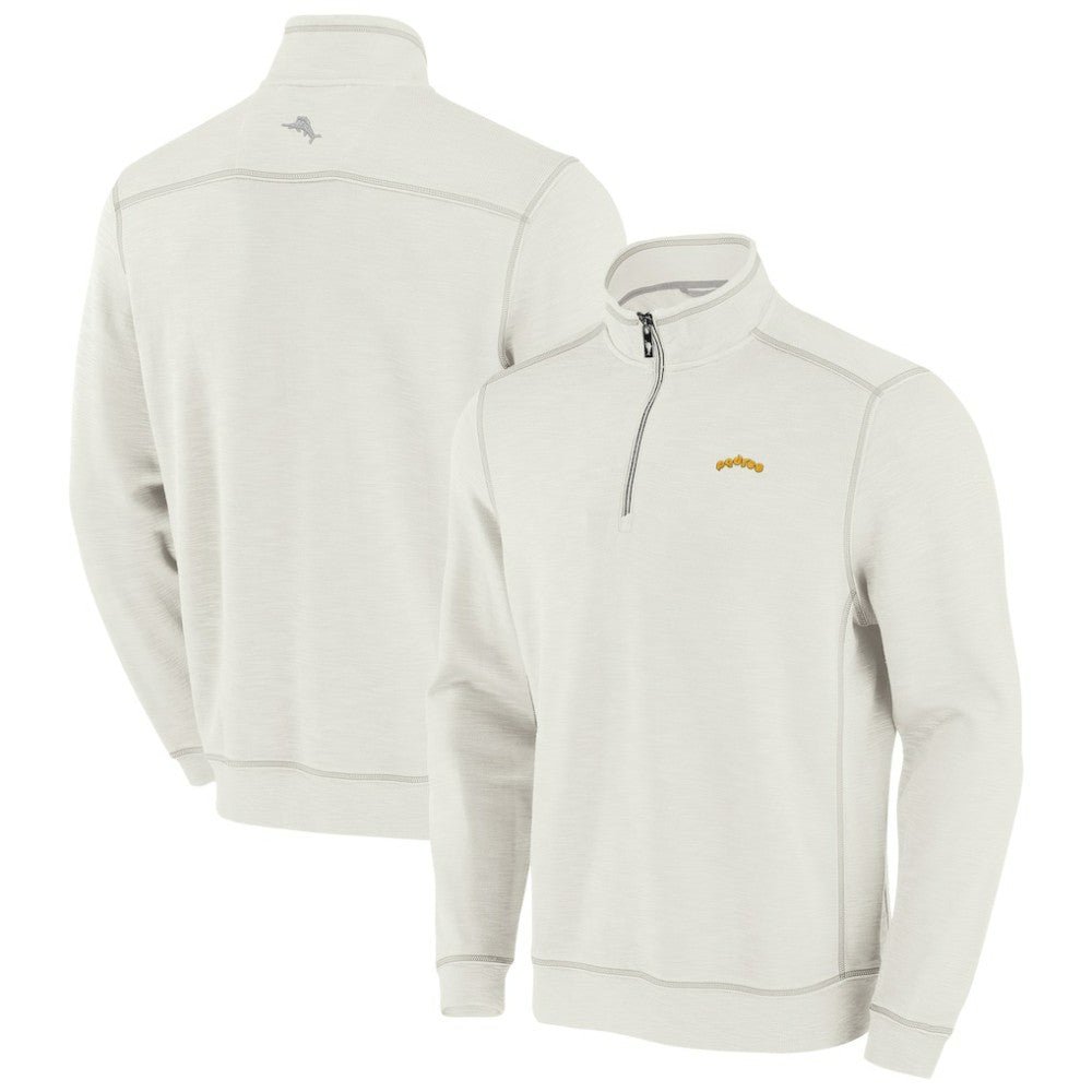 San Diego Padres Tommy Bahama Sport Tobago Bay Tri-Blend Half-Zip Sweatshirt - MLB