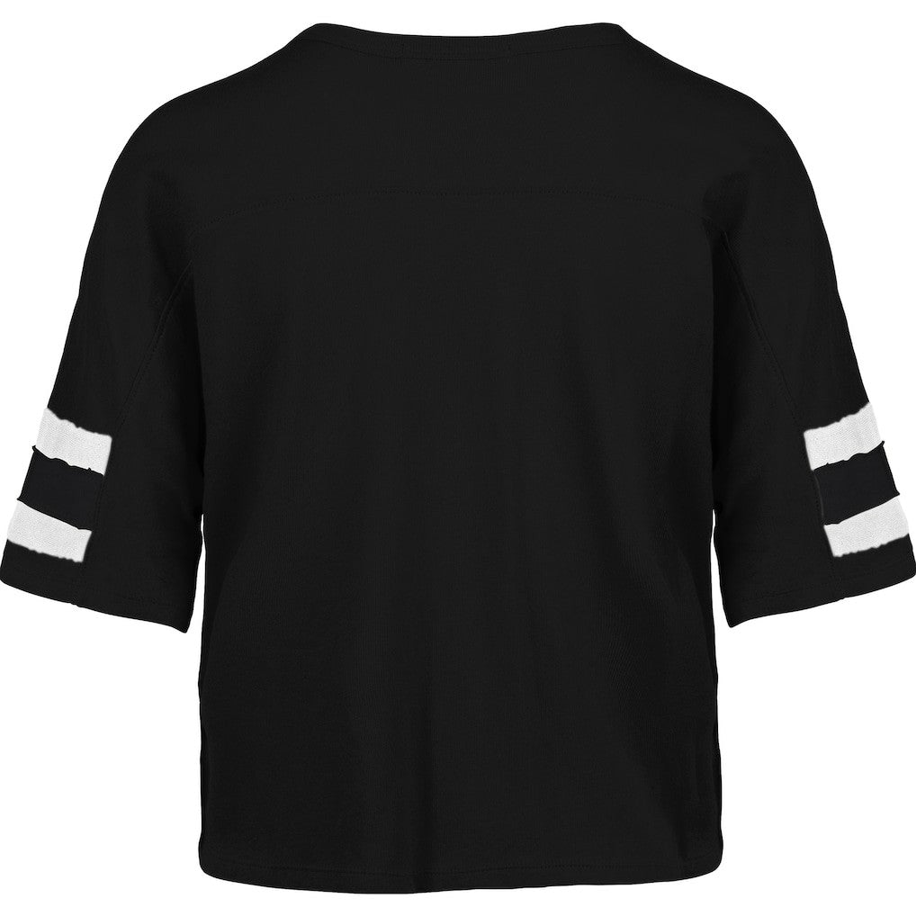 Baltimore Ravens '47 Women's Premier Scout Cropped V-Neck T-Shirt Black | 47 brand