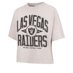 Las Vegas Raiders '47 Women's Cropped Windthrow Ravine T-Shirt Natural | 47 brand