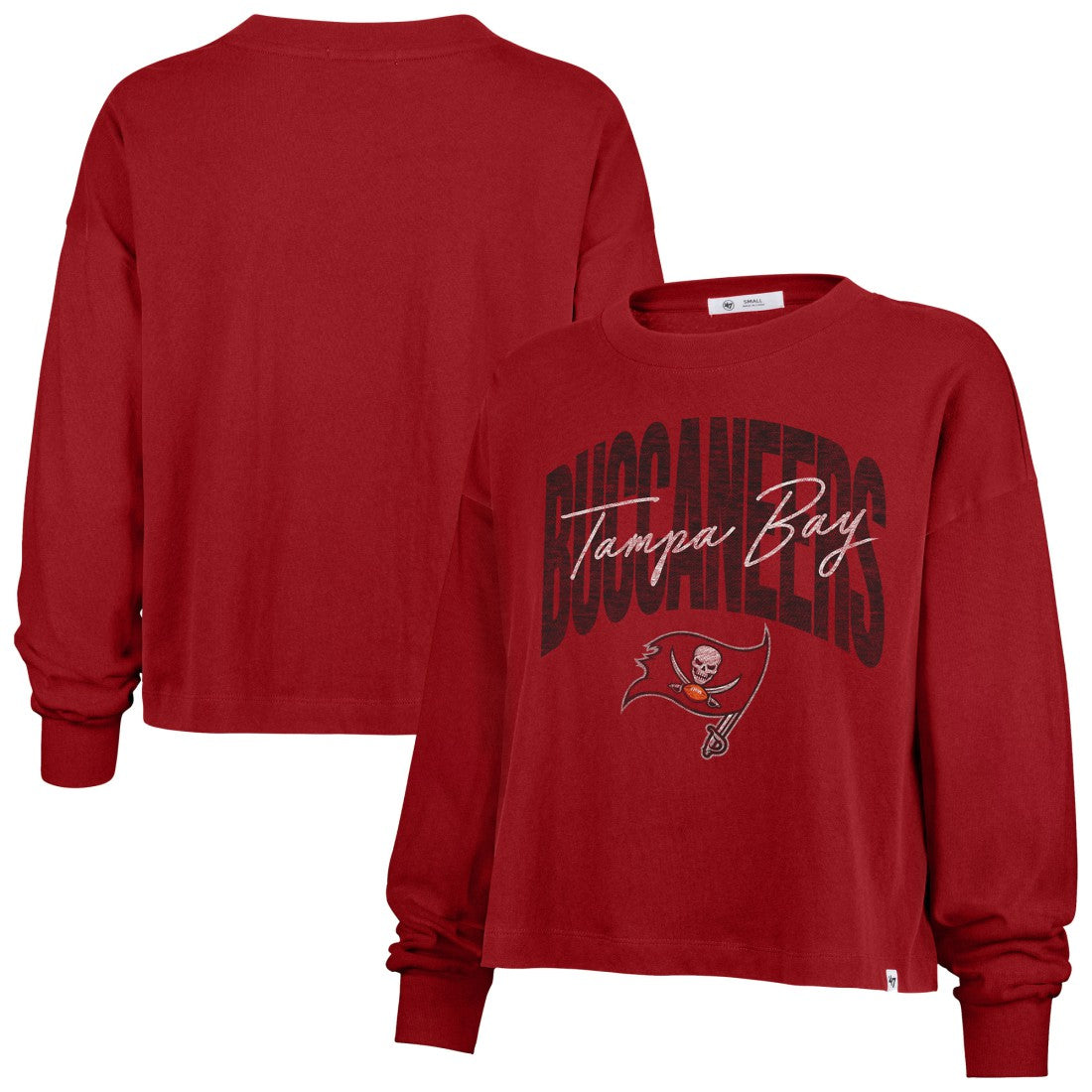 Tampa Bay Buccaneers '47 Women's Muse Sydney Long Sleeve Cropped T-Shirt Red | 47 brand
