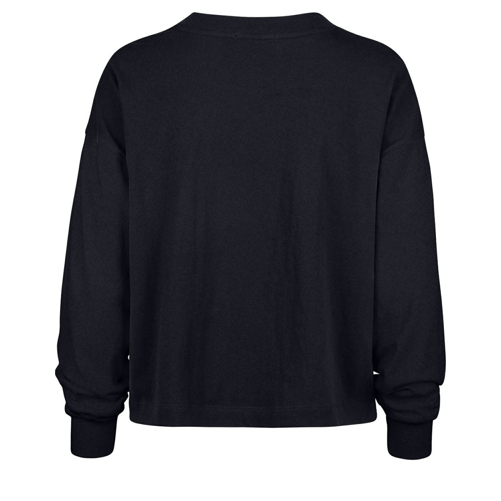 Seattle Seahawks '47 Women's Muse Sydney Long Sleeve Cropped T-Shirt College Navy | 47 brand