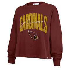 Arizona Cardinals '47 Women's Muse Sydney Long Sleeve Cropped T-Shirt Cardinal | 47 brand