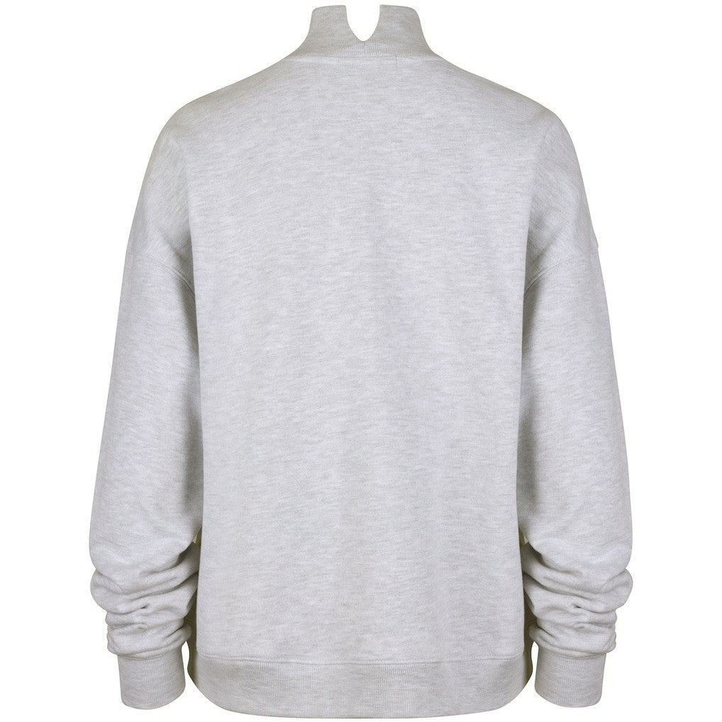 Miami Dolphins '47 Women's Vantage Mock Neck Pullover Sweatshirt Heather Gray | 47 brand