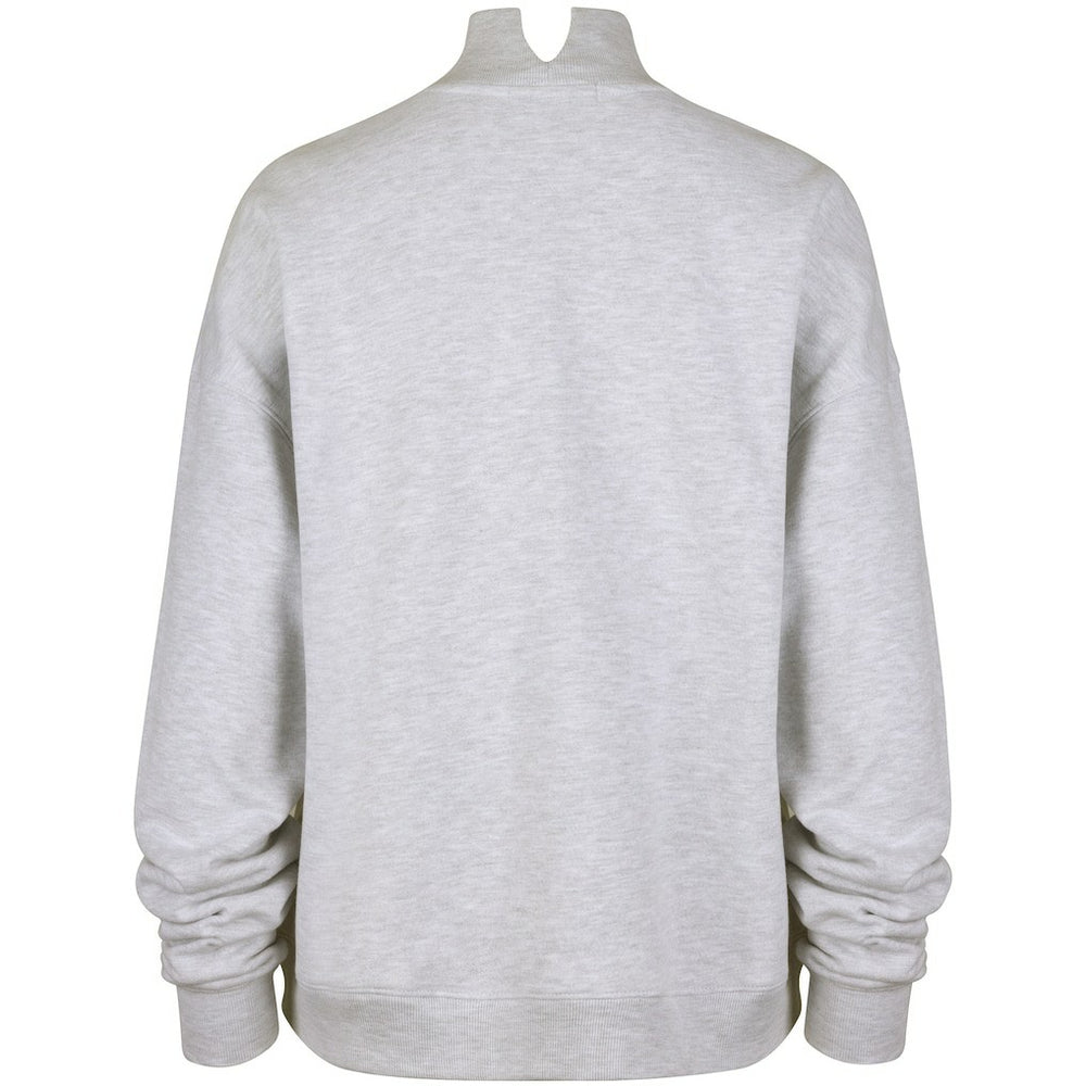 Miami Dolphins '47 Women's Vantage Mock Neck Pullover Sweatshirt Heather Gray | 47 brand