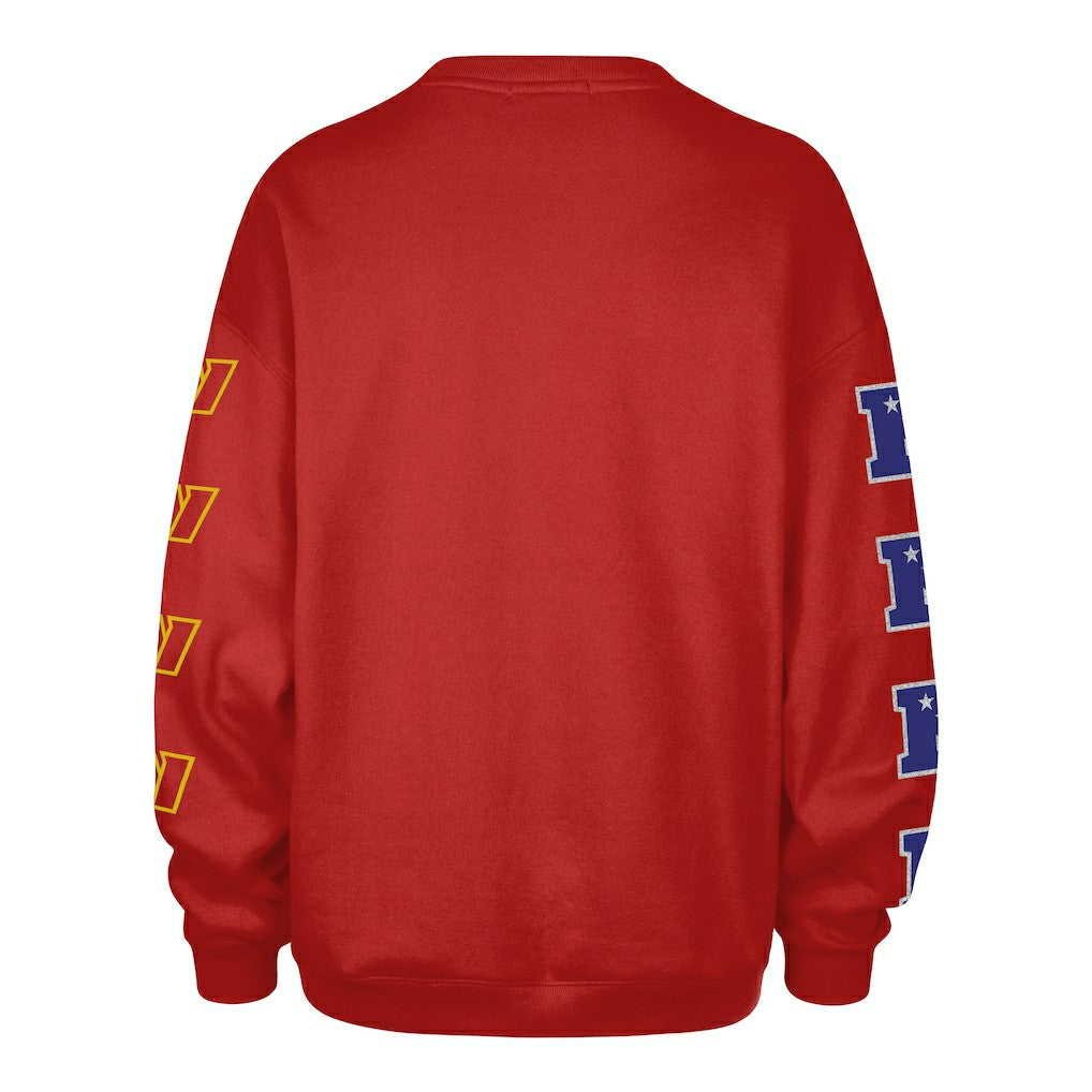 Washington Commanders '47 Women's Go Big Oversized Pullover Sweatshirt Burgundy | 47 brand