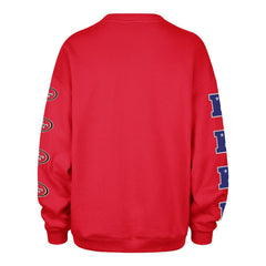 San Francisco 49ers '47 Women's Go Big Oversized Pullover Sweatshirt Scarlet | 47 brand